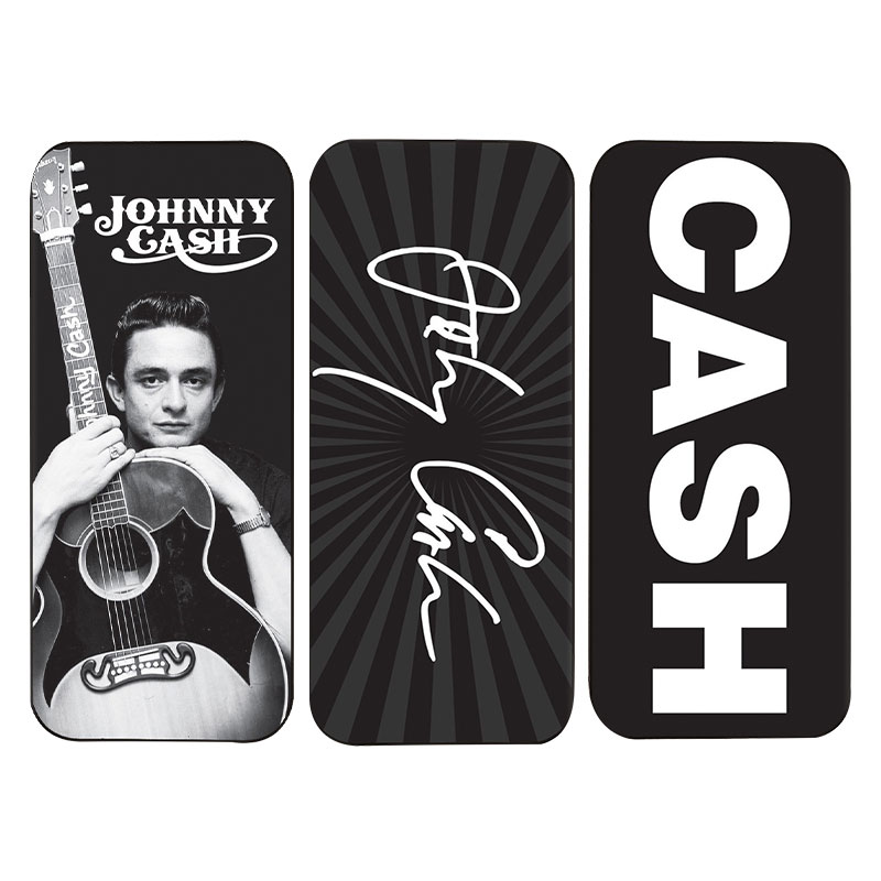 DUNLOP JOHNNY CASH纪念款金属铁盒收纳 吉他拨片 拨片盒一套六枚 乐器配件