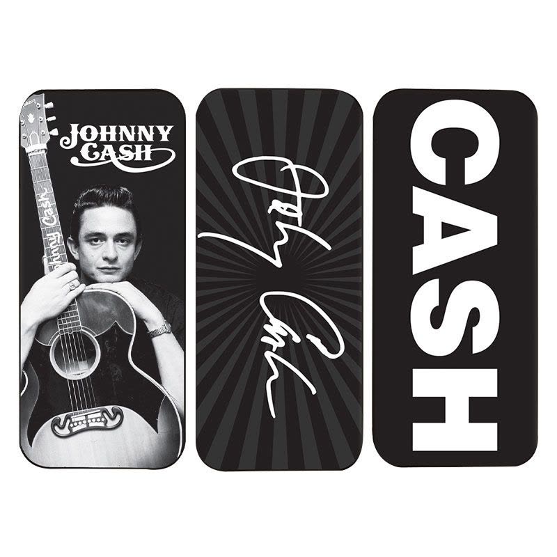 DUNLOP JOHNNY CASH纪念款金属铁盒收纳 吉他拨片 拨片盒一套六枚 乐器配件图片