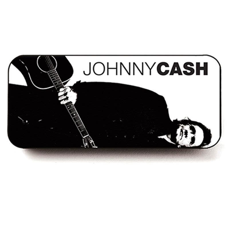 DUNLOP JOHNNY CASH纪念款金属铁盒收纳 吉他拨片 拨片盒一套六枚 乐器配件图片