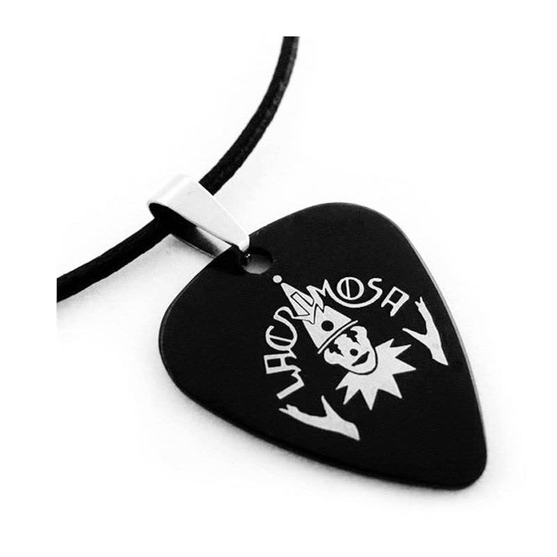 沃森乐器 钛钢金属吉他拨片项链Lacrimosa 以泪洗面 个性摇滚项链图片