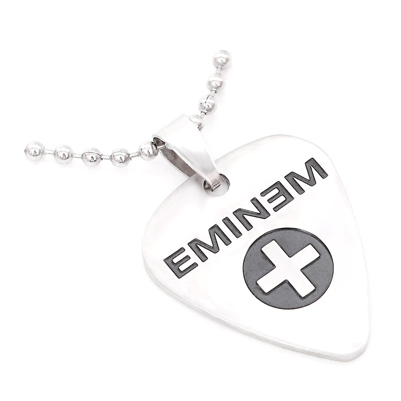 沃森乐器 个性钛钢金属吉他拨片项链 埃米纳姆 Eminem 痞子阿姆