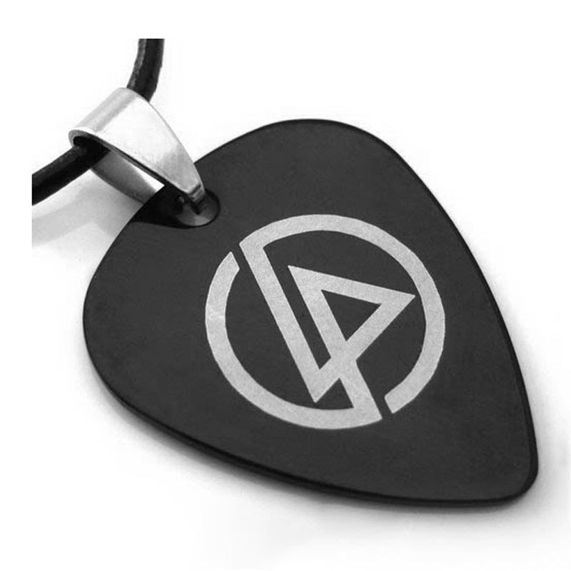 沃森乐器 个性金属朋克摇滚钛钢拨片项链linkin park 林肯公园 lp