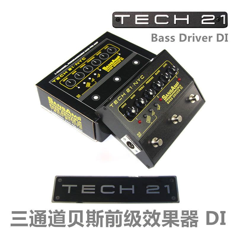 TECH21 SansAmp Programable Bass Driver DI贝斯前级效果器三通图片