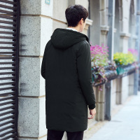 高梵GOLDFARM时尚连帽羽绒服男士中长款新款冬季白鸭绒加厚外套上衣潮