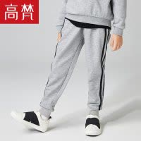 高梵GOLDFARM新款童装简约休闲儿童卫裤时尚撞色织带男童宽松女童中腰裤子其他