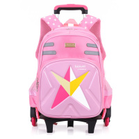 小学生拉杆书包硬壳防水三轮爬楼梯拉杆书包2-6年级儿童书包减负学生双肩书包