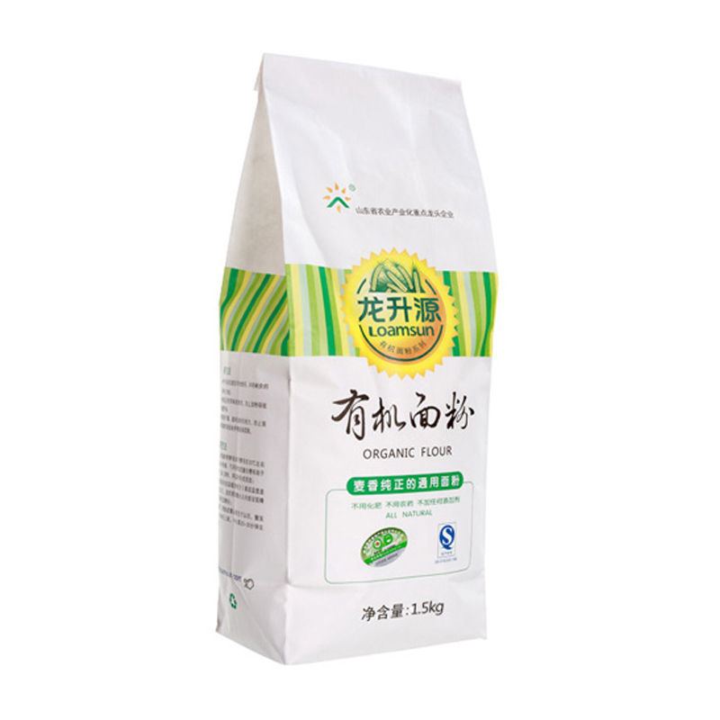 龙升源 有机通用面粉1.5kg中筋小麦山东农家烘焙无添加馒头