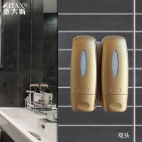 意大斯 手动单双头皂液器 壁挂式 酒店宾馆家庭卫生间专用 沐浴露洗发水盒 洗手液器 X-2289