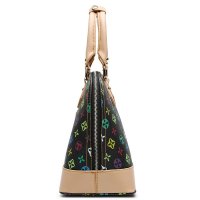 特斯黛女士包包2019新款单肩包女包七彩几何图形贝壳包时尚手提包V011