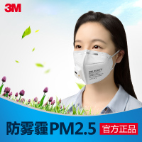 3M 口罩9001V 带呼气阀 KN90防雾霾防粉尘防尘 男女秋冬季口罩 3只装（1包）