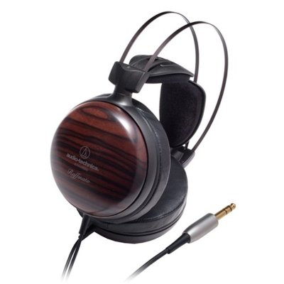 铁三角(audio-technica) ATH-W5000 头戴式HIFI耳机 黑檀木制动圈耳机