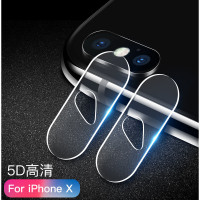 iPhonex镜头膜苹果x后摄像头保护膜苹果7通用8plus相机钢化玻璃膜[iPhonex镜头膜2片装]