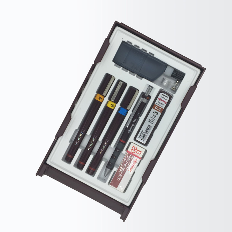 红环笔类7 德国rotring红环红环绘图笔7支装 红环针管笔 红环绘图笔