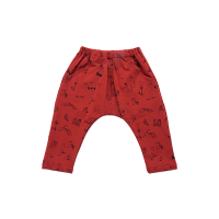 婴姿坊儿童休闲长裤 男童春秋款百搭印花裤子2016新品松紧韩版