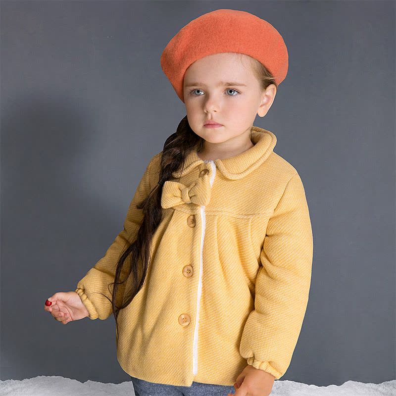 婴姿坊正品童装女童加绒加厚棉外套女宝宝长袖可爱韩版冬季新品图片