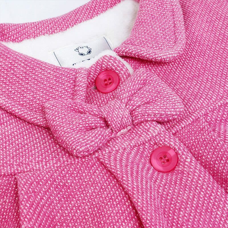 婴姿坊正品童装女童加绒加厚棉外套女宝宝长袖可爱韩版冬季新品图片