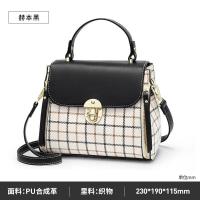 GOLF包包女2019新款格纹包韩版拼接旋锁气质手提森系仙女斜挎包潮 2019新款 正品 儿童节礼物 新年礼物