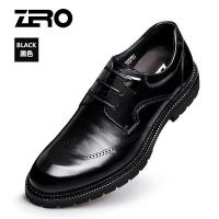 Zero零度皮鞋布洛克花英伦百搭潮流系带商务正装休闲鞋德比鞋新款 正品 学生礼物 新年礼物