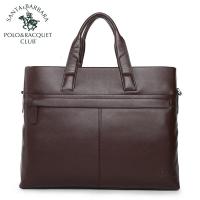 圣大保罗polo 男士手提包男包商务 头层牛皮公文包斜挎包新款 正品 学生礼物 新年礼物