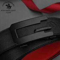 圣大保罗 皮带男自动扣牛皮本命年红腰带送男友2020新款新款 正品 学生礼物 新年礼物