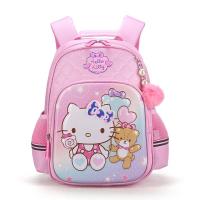 凯蒂猫小学生书包女童一二三年级女孩立体镭射炫彩儿童双肩包可爱新款 正品 儿童节礼物 新年礼物