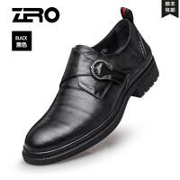 Zero零度男鞋秋季圆头商务休闲男鞋低帮套脚舒适皮鞋工作鞋子新款 正品 情人节礼物 新年礼物