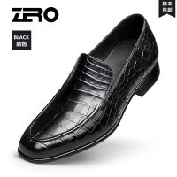 Zero零度男鞋鳄鱼皮时尚正装鞋定制款商务休闲套脚皮鞋男新款 正品 情人节礼物 新年礼物