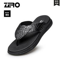 Zero零度人字拖男夏季新款男士防滑外穿韩版潮流个性鳄鱼皮夹脚鞋新款 正品 情人节礼物 新年礼物
