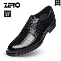 Zero零度男鞋鳄鱼皮时尚正装鞋定制款商务休闲系带皮鞋男新款 正品 情人节礼物 新年礼物