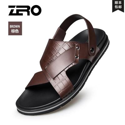 Zero零度凉鞋男士2020夏季新款透气拖鞋防滑商务休闲黑色男鞋新款 正品 情人节礼物 新年礼物