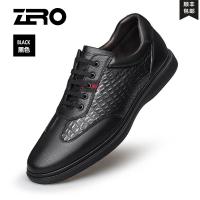 Zero零度男鞋黑色休闲鞋2020春夏季新款男士百搭牛皮时尚潮流皮鞋新款 正品 情人节礼物 新年礼物