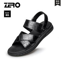Zero零度凉鞋男夏季2020新款正品休闲软底拖鞋透气舒适鳄鱼皮新款 正品 情人节礼物 新年礼物