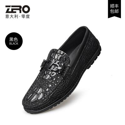 Zero零度男鞋豆豆鞋男2020秋季新款男士鳄鱼纹潮流一脚蹬鞋子新款 正品 情人节礼物 新年礼物