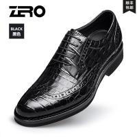 Zero零度男鞋鳄鱼皮时尚正装鞋定制款商务休闲系带皮鞋男新款 正品 情人节礼物 新年礼物