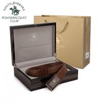 圣大保罗polo 鳄鱼皮男士皮带腰带自动扣商务 钢琴烤漆礼盒装新款 正品 情人节礼物 新年礼物