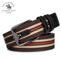 圣大保罗皮带男帆布休闲腰带青年裤带编织牛仔裤百搭韩版针扣新款 正品 情人节礼物 新年礼物