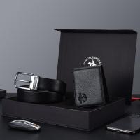 圣大保罗皮带钱包套装送男友生日年轻人男士腰带正品礼盒新款 正品 情人节礼物 新年礼物