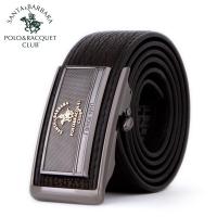 鲨鱼皮 圣大保罗polo 男士自动扣皮带腰带礼盒装高档送人礼品新款 正品 情人节礼物 新年礼物