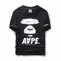 AAPE Aape春夏新款潮牌猿人头大猿头图标印花休闲男女情侣装韩版圆领情侣短袖T恤8296