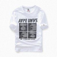 AAPE Aape春夏新款潮牌猿人头黑白猿头印花休闲男女情侣装韩版圆领情侣短袖T恤8295