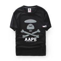 AAPE Aape春夏新款潮牌猿人头 骷髅猿人印花男女休闲情侣装青少年韩版宽松圆领短袖T恤8231