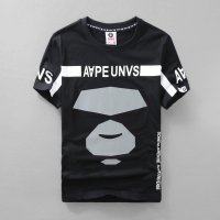 AAPE Aape春夏新款潮牌猿人头圆领男装 夜间反光印花休闲青少年男士宽松圆领短袖T恤1003