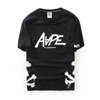 AAPE Aape春夏新款潮牌猿人头男装 简约字母印花男女休闲情侣装韩版舒适圆领短袖T恤8207
