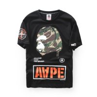AAPE Aape春夏新款潮牌猿人头男装 迷彩猿人印花男女休闲情侣装韩版青少年圆领短袖T恤8210