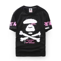 AAPE Aape春夏新款潮牌猿人头男装 骷髅猿人印花男女休闲情侣装青少年宽松圆领短袖T恤8211