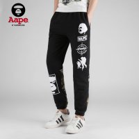 AAPE2016秋冬新款潮牌猿人头长裤男士休闲韩版百搭修身运动卫裤88...