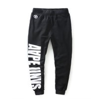 AAPE Aape新款2016潮牌猿人头卫裤个性竖英文印花男士休闲韩版修身束脚薄款长卫裤88264267