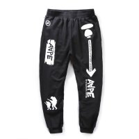 AAPE Aape新款2016潮牌猿人头卫裤简约猿人箭头后口袋小a休闲男士修身薄款长卫裤88159147
