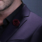 西服套装 培罗蒙中年男士婚庆礼服紫色新郎装礼服修身西装外套ETZBH7308