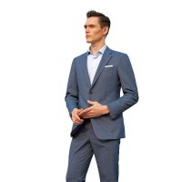 BAROMON/培罗蒙春秋季新款男装西服套装男士修身西服套装商务正装新郎礼服羊毛西装ETZA9305培羅蒙